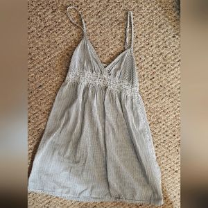 Brandy Melville Navy And White Striped Dress